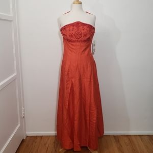 Ralph Lauren raj beaded turmeric orange dress